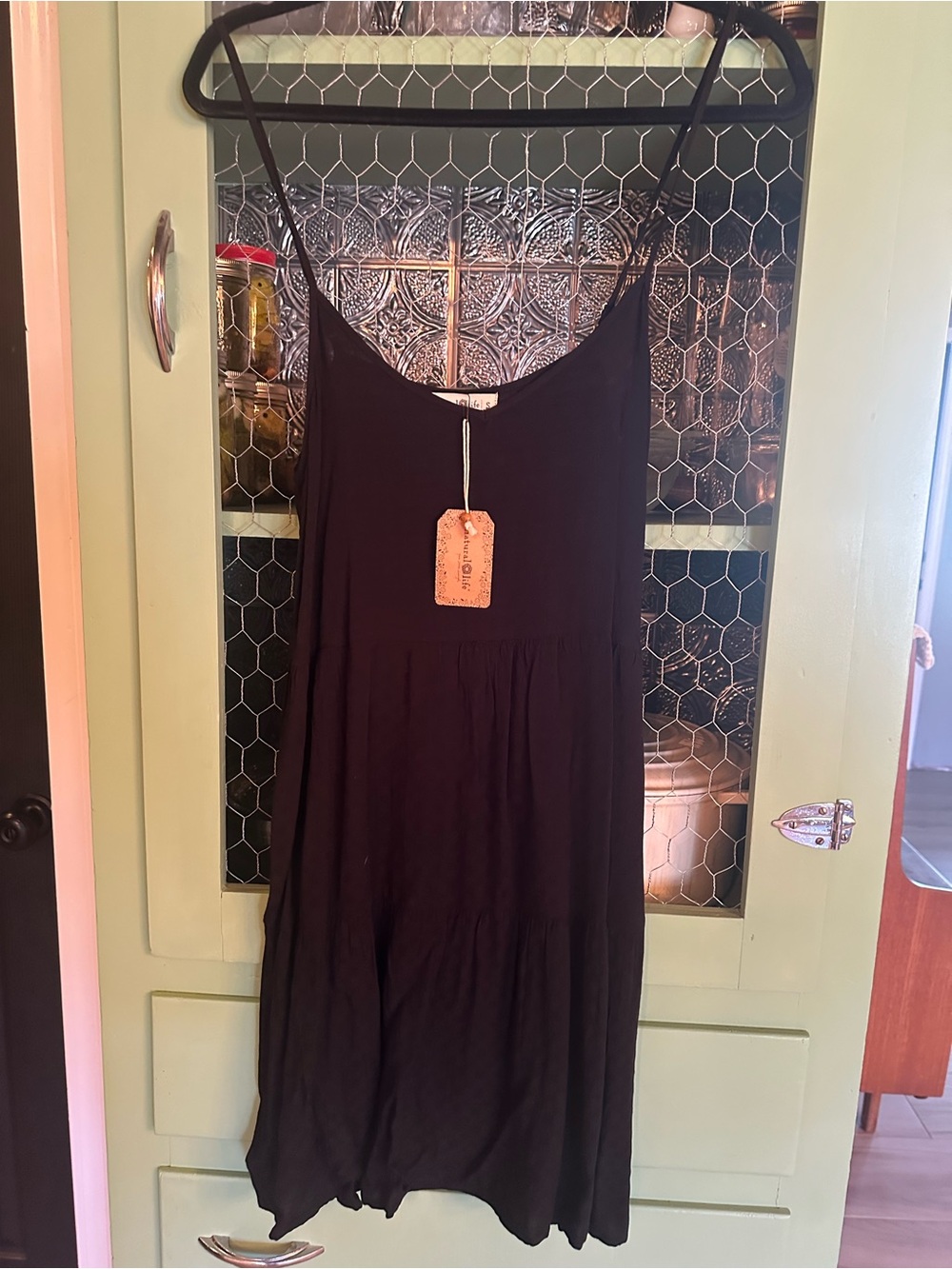 NATURAL LIFE Black Textured Dress with Tag